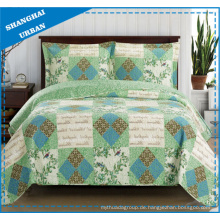 Vintage Country Printed Polyester Patchwork-Stil Tagesdecke Set